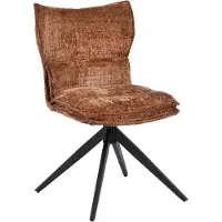Duhome Silla de comedor , tapizada en chenilla, con giro de 360°, función de retorno automático, ideal para comedor, cocina o salón, color naranja