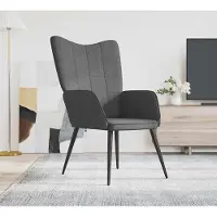 Prolenta Maison Exclusive - Sillón reclinable, color gris oscuro, tapizado en tela