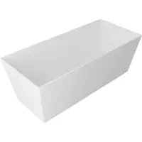 Hak Gelco KVADRIE: Bañera de gres, 1590 x 650 x 550 mm, capacidad de 360 litros, color blanco brillante
