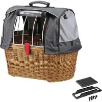 Rixen & Kaul Doggy Basket Plus, para la parte trasera, cesta para bicicleta, madera, 40 litros, 8 kg, 520 mm