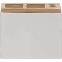 Sealskin Soporte para cepillos de dientes Grace, poliresina blanca, modelo 361910310