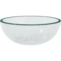 Syfax Lavabo de vidrio templado transparente 30x12 cm