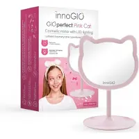 INNOGIO Espejo de maquillaje con luz LED, marca Pink Cat