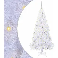 Syfax Árbol de Navidad artificial con 300 LED 180 cm PVC y Acero