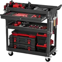 Vevor Carrito de herramientas , 830 x 350 x 826 mm, capacidad de carga de 160 kg, carro de taller con cajón, organizador de almacenamiento para herramientas de mecánica