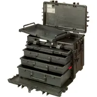 Bahco Maleta Rígida Con Ruedas Con Asa Telescópica Y 4 Cajones De 150 L 600 Mmx400 Mmx470 Mm