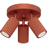 Sollux Lámpara de techo KARBON 3P, color ocre rojo
