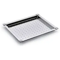 NABER , bandeja de desagüe grande, dimensiones: 433 x 366 mm. Fregadero de acero inoxidable para encastrar