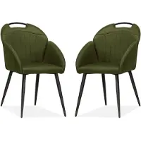 MX Sofa Stuhl Belize - Verde musgo (juego de 2 unidades)