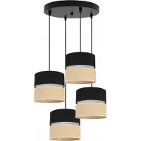 Light11 HOME Lámpara colgante, lámpara de techo, pantalla de lámpara de 20 cm, color negro