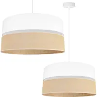 Light11 HOME Lámpara colgante, lámpara de techo, pantalla de lámpara de 45 cm, color blanco