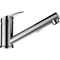 Schock Grifo de cocina con ducha, modelo Evinas, acero inoxidable, referencia 577120EDM
