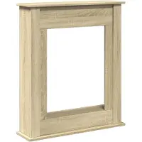 Syfax Borde de chimenea madera ingeniería roble Sonoma 75x20x87,5 cm