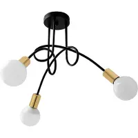 Toolight Lámpara De Techo App517-3C Paradise Black Gold60X60X40Cm