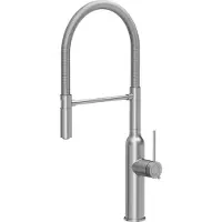 Quadron MARILYN Q Line SteelQ, grifo de cocina, mezclador de 360°, grifo de acero inoxidable para cocina, color: acero, altura: 54,5 cm, grifo para cocina