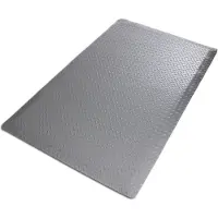 Floordirekt Alfombrilla antifatiga de alta resistencia, diseño de diamantes, color gris, 60 x 90 cm