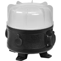 Osram VAL 360, foco de trabajo LED de 30W, 3000 lúmenes, color de luz blanco frío, gris oscuro/, con dos enchufes integrados, luz de 360°, grado de protección IP54, 6500K