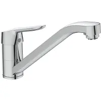 Ideal standard Grifo de cocina Ceraflex para baja presión, sistema BlueStart, alcance de 228 mm, modelo BC130AA, acabado cromado