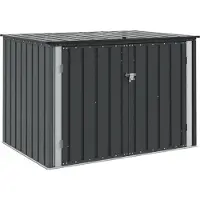 vidaXL Caja de almacenamiento para jardín, color , 151,5 x 107 x 100 cm, acero