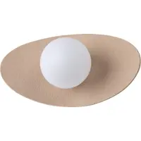 Osram Lámpara de pared Decor Pearl, casquillo G9, color beige. Lámpara de pared fabricada con fieltro, vidrio y metal, ideal para dormitorios y pasillos