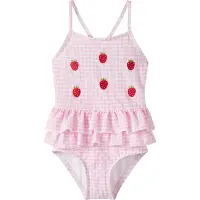 Name it Traje de baño 'NMFZAMMER' rosa pastel / rojo / blanco