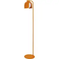 Osram Lámpara de pie Decor Corolle, color naranja, con estructura de metal y cristal, casquillo E27, 270 mm, cable de tela, estilo retro