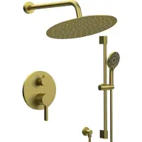 Hak CUBEMIX, grifo de ducha empotrado, 2 salidas, color dorado mate