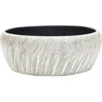Syfax Lavabo sobre encimera redondo cerámica y gris Φ41x14 cm