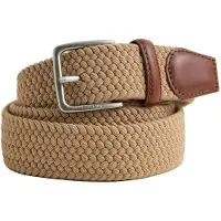 Gant para hombre. 9940193 Cinturón elástico trenzado marrón claro (105/42), Beige, Casual, Clásico, Poliéster, outlet 2026.