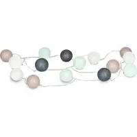 Levandeo Guirnalda de luces LED, 15 unidades, bolas de 4 cm de diámetro, color verde, ideal para decoración