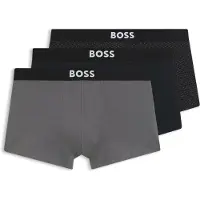 BOSS para hombre. 50549832 Set 3 Bóxers con logos gris, negro (XL), Homewear, Algodón, outlet 2026.