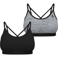 Odlo - Women's Seamless Low Sport Bra - Sujetador deportivo size S, negro/gris