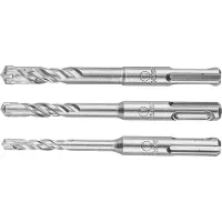 Graphite Juego de brocas para hormigón SDS Plus, cuatro unidades, set de 6, 8 y 10 x 110 mm