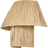 Osram Lámpara de pared decorativa Decor, con pantalla de bambú, 280 mm, casquillo E27, IP20, color marrón