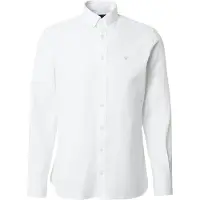 Hackett para hombre. HM3010539 Camisa oxford fit tailored blanco (S), Casual, Fiesta, Algodón, Clásico, Manga larga, o