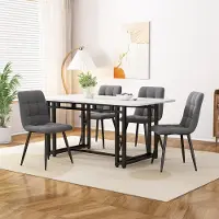 Sweiko Mesa de comedor , lujo accesible. Mesa rectangular de diseño moderno para cocina, con 1 juego de patas metálicas, ideal para comedor o sala de estar, dimensiones: 120x70 cm
