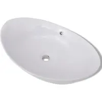 Syfax Lavabo ovalado y orificio desbordamiento cerámica 59x38,5 cm