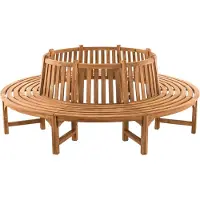 CLP Baumbank Novum, forma redonda | Color: teca | Tamaño: 250 cm