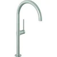 Kludi REEF, grifo monomando para lavabo, con control lateral, acero inoxidable, acabado níquel cepillado, 1 unidad.
