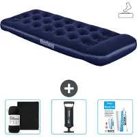 Bestway Colchón inflable - Para 1 persona - 76 x 185 x 28 cm - Azul - Incluye accesorios