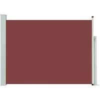 Syfax Toldo lateral retráctil de jardín marrón 117x514 cm
