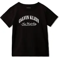 Calvin Klein Girls Ck Collegiate Ss T-shirt Black Talla: 14 | Camisetas Outlet | Unisex | Negro