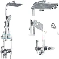 OEM Grifo de ducha, control de temperatura, diseño contemporáneo, cromo, modelo 4-hw-cfx