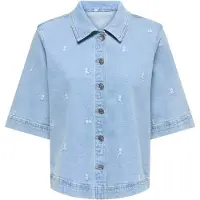 ONLY Blusa 'ONLBella' azul claro / blanco