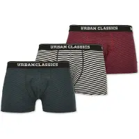 Urban Classics Calzoncillo boxer beige / verde oscuro / rojo cereza / negro