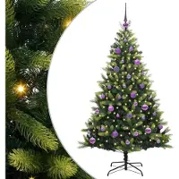 Syfax Árbol de Navidad Artificial Articulado 150 LEDs Verde 150 cm
