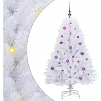 Syfax Árbol de Navidad artificial con ramas articuladas Blanco 150 cm