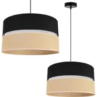 Light11 HOME Lámpara colgante, lámpara de techo, pantalla de lámpara de 40 cm, color negro
