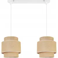 Light11 HOME Lámpara colgante, lámpara de techo, pantalla de lámpara, estilo bohemio, material yute