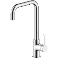 BELVIT Grifo de cocina , cromo, monomando, caño giratorio, montaje en superficie